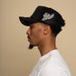 Runway in Heaven Patch Embroidered Trucker Hat - Black