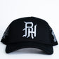 Runway in Heaven Patch Embroidered Trucker Hat - Black