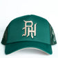 Runway in Heaven Patch Embroidered Trucker Hat - Green