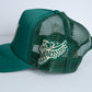 Runway in Heaven Patch Embroidered Trucker Hat - Green